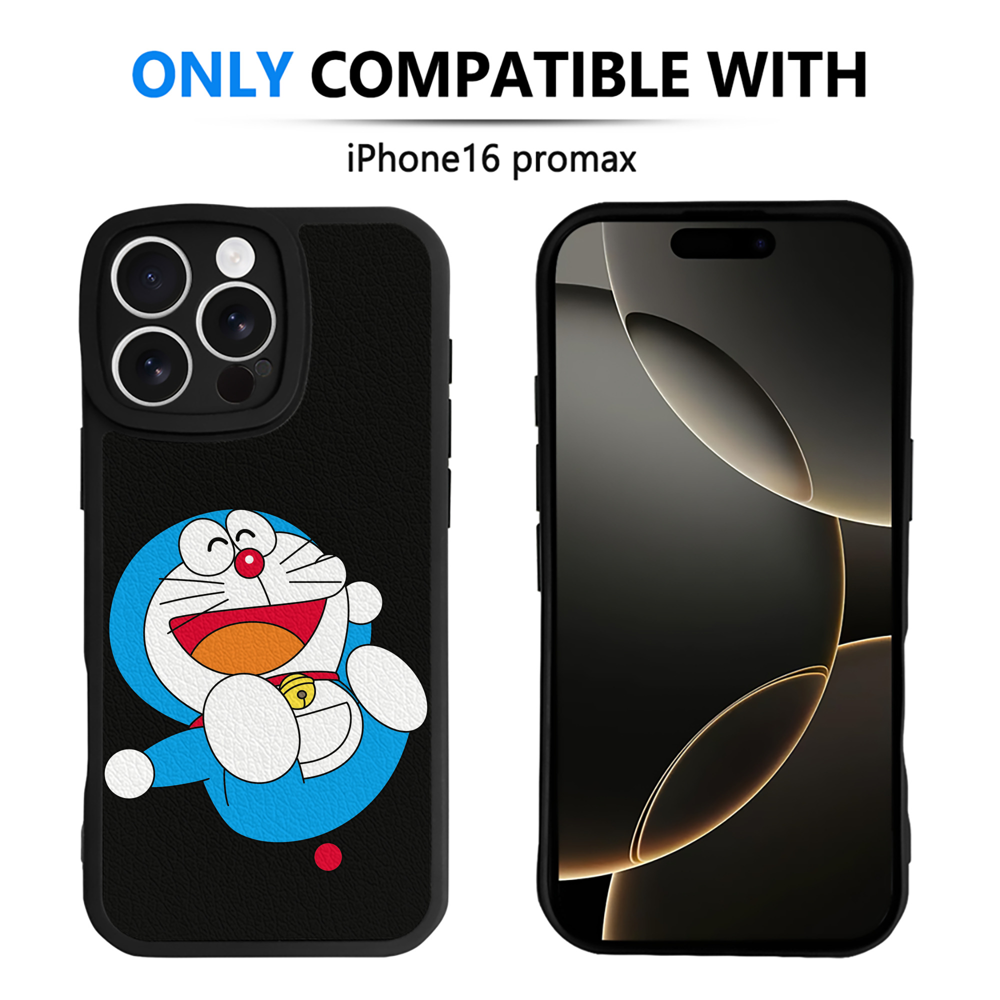 （画像用） ドラえもん Doraemon 【iPhone 16シリーズ対応】シリコンスマホケース（レザー調） 材質：シリコン